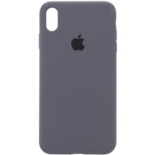 Накладка (з мікрофіброю) Silk Full Protective для iPhone XR- темно-сірий