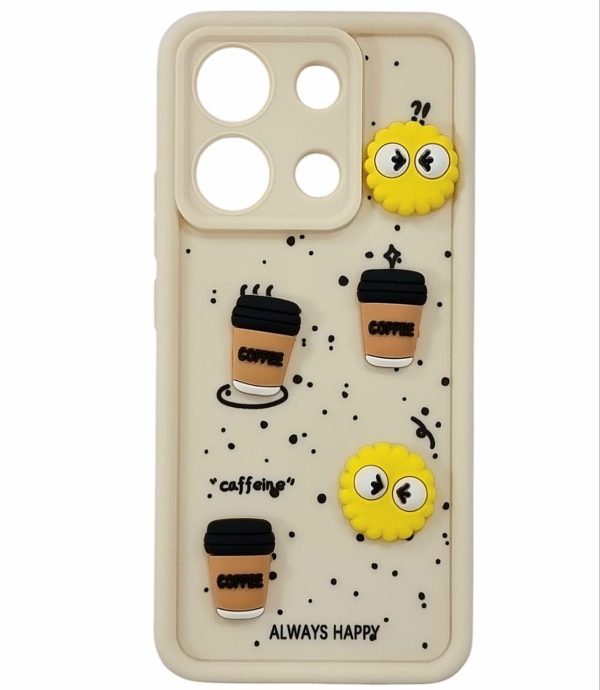 Накладка TPU Toys Case Always Happy для Xiaomi Redmi Note 13 4G- рожевий пісок
