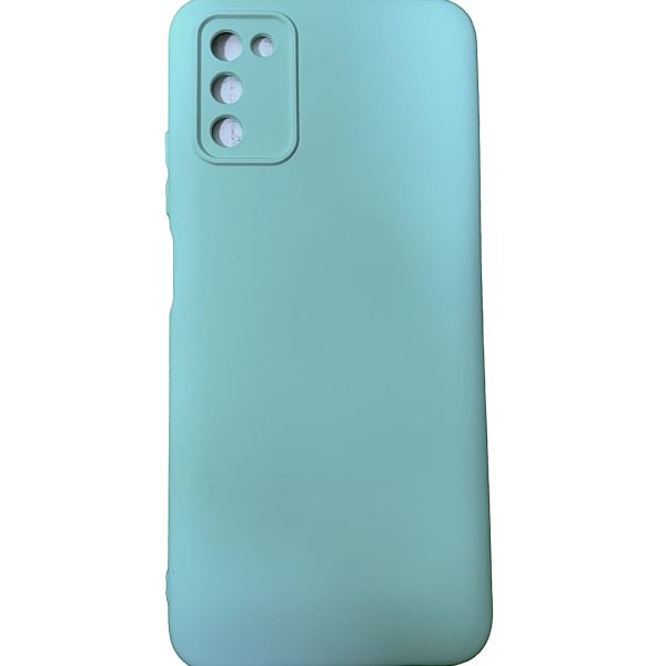 Накладка (з мікрофіброю) Soft Silk для Samsung A03s / A037- бірюзовий