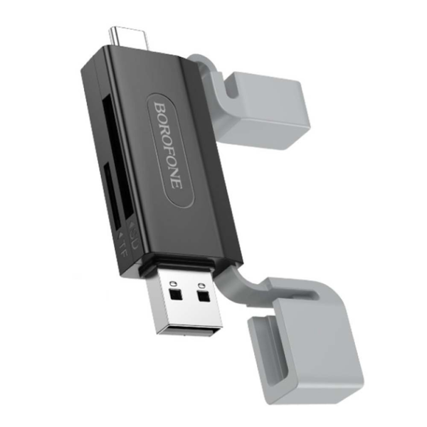 Картрідер (Card Reader) Borofone DH9 Wisdom 2-in-1 USB/Type-C 2.0