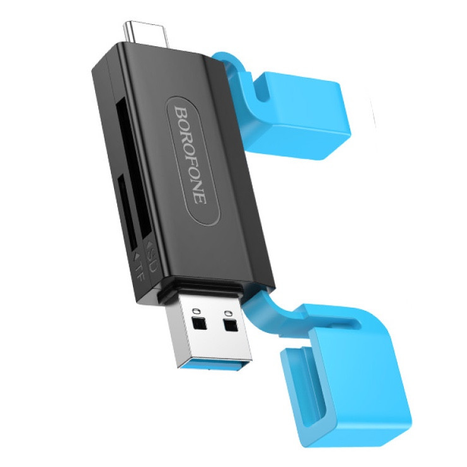 Картрідер (Card Reader) Borofone DH9 Wisdom 2-in-1 USB/Type-C 3.0 — изображение 4