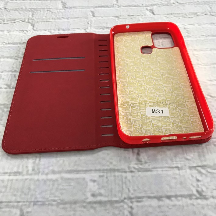 Чохол-книжка Leather Folio для Samsung M31/M315- червоний — изображение 2