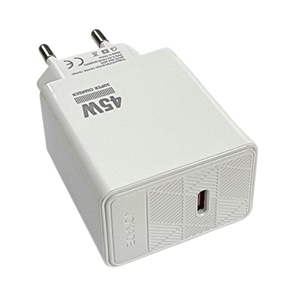 Мережевий зарядний пристрій Jokade JB091 KANGNA PD45W (USB-C)- білий
