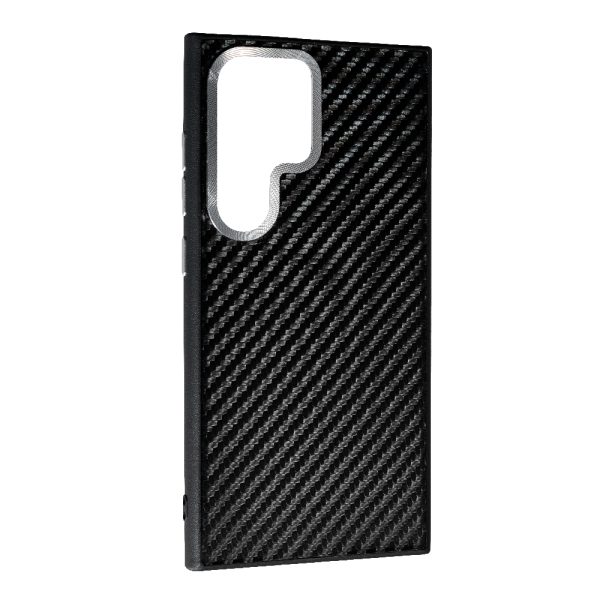 Накладка Carbon with Magnetic для Samsung S24 Ultra- чорний