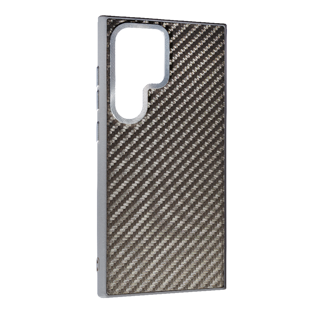 Накладка Carbon with Magnetic для Samsung S24 Ultra- сірий