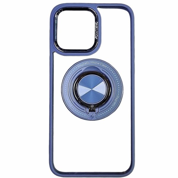 Накладка TPU+PC Metal Ring with Magnetic для iPhone 12 Pro Max- блакитний