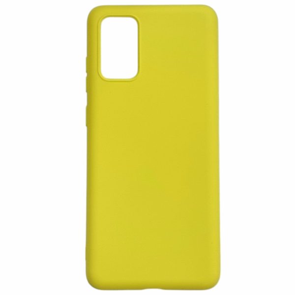 Накладка (з мікрофіброю) Aspor Silicone Full для Samsung S20- жовтий
