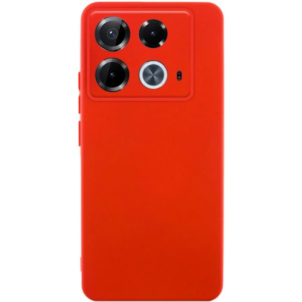 Накладка (з мікрофіброю) GETMAN Liquid Silk Full Camera для Infinix Note 40 4G- червоний