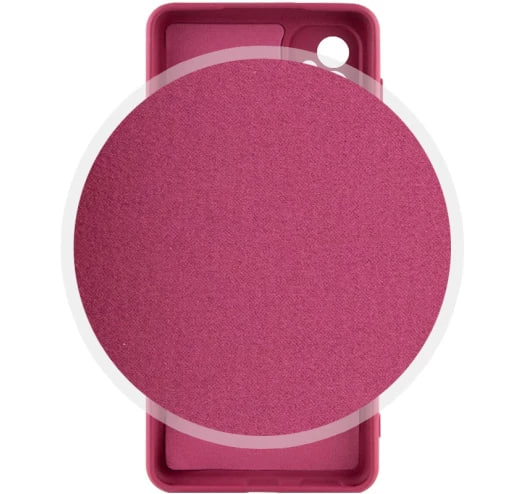 Накладка (з мікрофіброю) GETMAN Liquid Silk Full Camera для Motorola Moto G05 / E15 4G- марсала — изображение 2