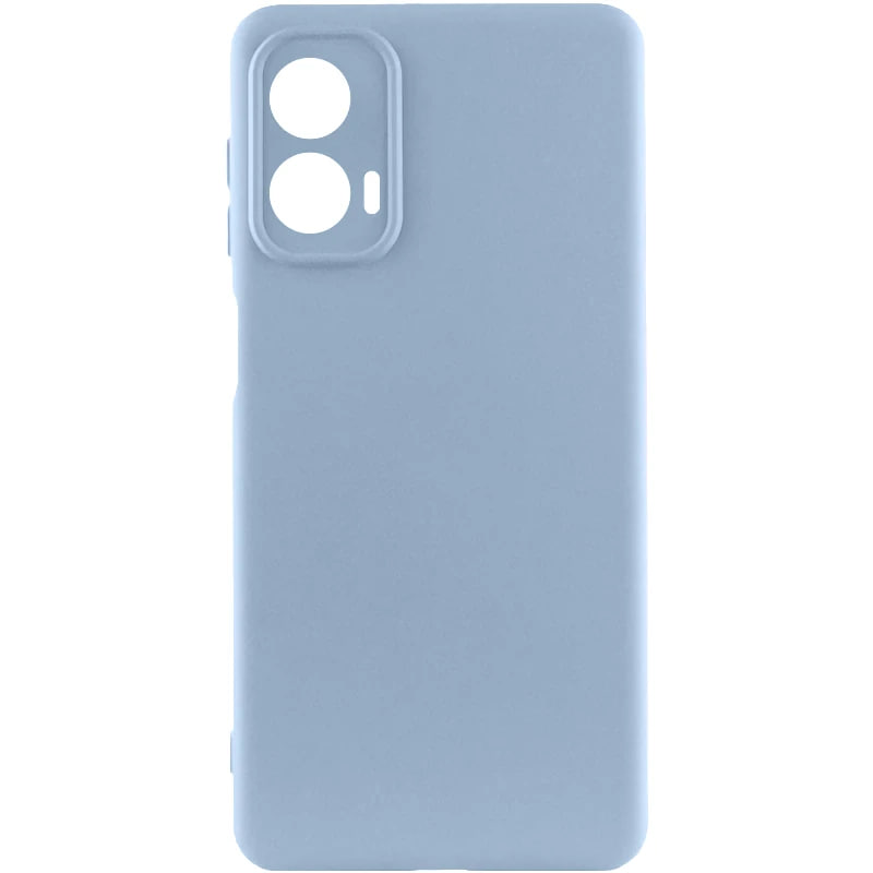 Накладка (з мікрофіброю) GETMAN Liquid Silk Full Camera для Motorola Moto G24- блакитний
