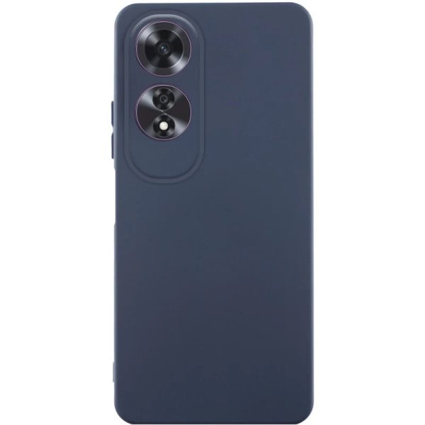 Накладка (з мікрофіброю) GETMAN Liquid Silk Full Camera для Oppo A60 4G- синій
