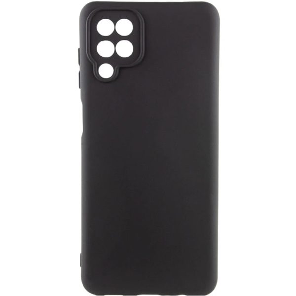 Накладка (з мікрофіброю) GETMAN Liquid Silk Full Camera для Samsung A12 / A125 / M12- чорний