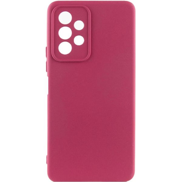Накладка (з мікрофіброю) GETMAN Liquid Silk Full Camera для Samsung A23 4G- марсала