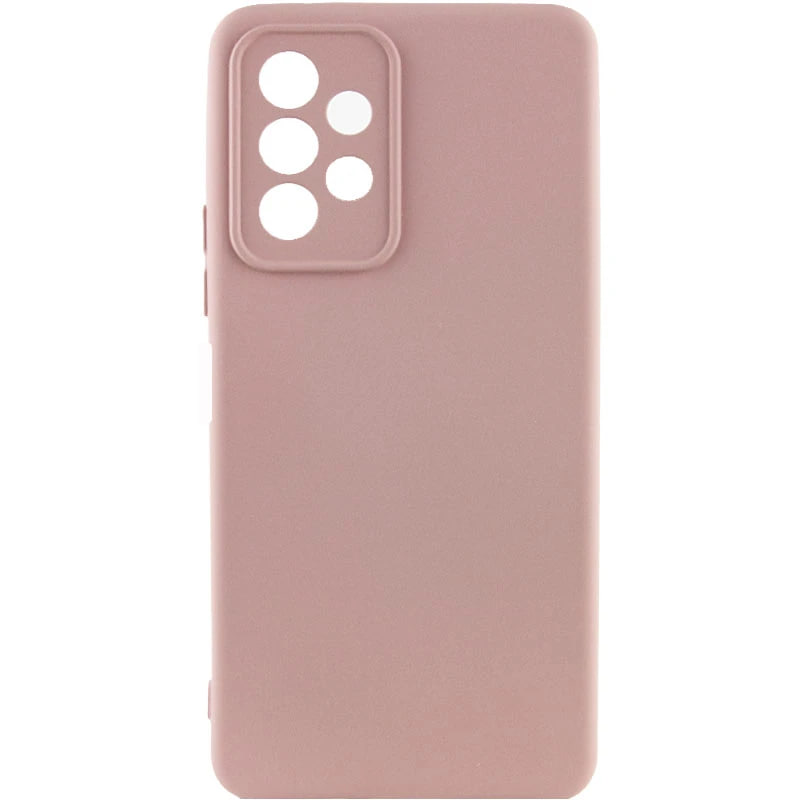 Накладка (з мікрофіброю) GETMAN Liquid Silk Full Camera для Samsung A23 4G- рожевий пісок