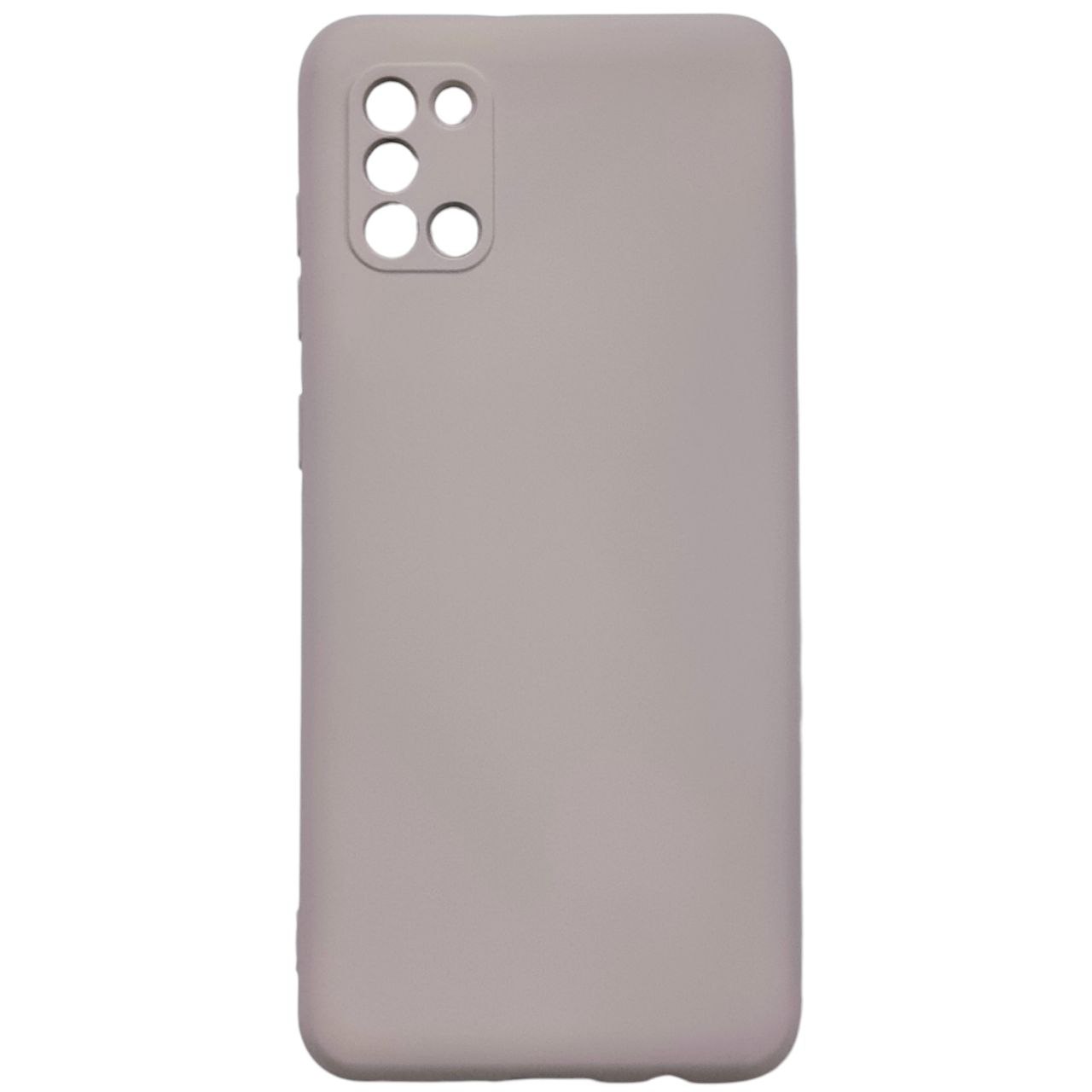Накладка (з мікрофіброю) GETMAN Liquid Silk Full Camera для Samsung A31 / A315- пастельно-рожевий