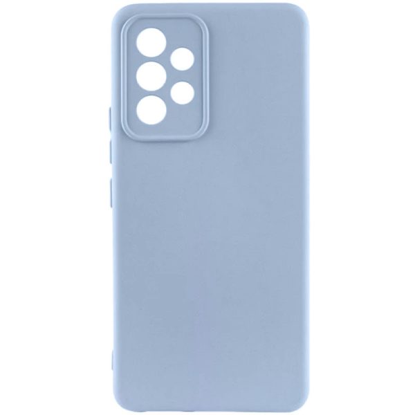 Накладка (з мікрофіброю) GETMAN Liquid Silk Full Camera для Samsung A32 4G / A325- блакитний