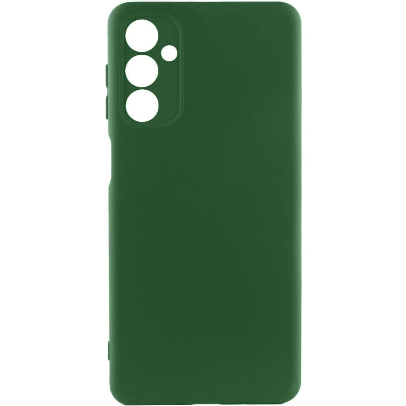 Накладка (з мікрофіброю) GETMAN Liquid Silk Full Camera для Samsung A34 5G- темно-зелений