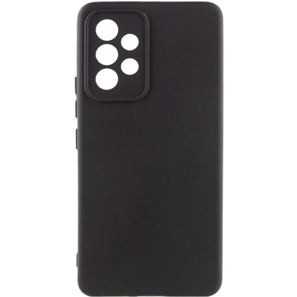 Накладка (з мікрофіброю) GETMAN Liquid Silk Full Camera для Samsung A73 5G- чорний