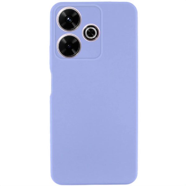 Накладка (з мікрофіброю) GETMAN Liquid Silk Full Camera для Xiaomi Redmi 13 4G / Poco M6 4G- бузковий