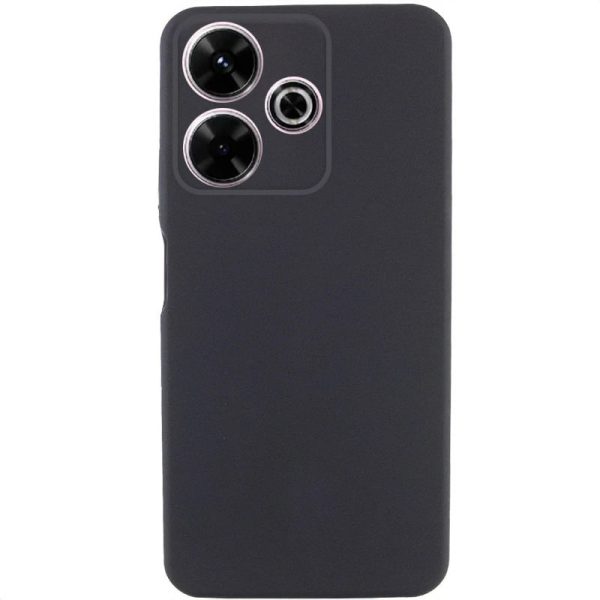 Накладка (з мікрофіброю) GETMAN Liquid Silk Full Camera для Xiaomi Redmi 13 4G / Poco M6 4G- чорний
