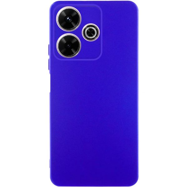 Накладка (з мікрофіброю) GETMAN Liquid Silk Full Camera для Xiaomi Redmi 13 4G / Poco M6 4G- ультра-синій