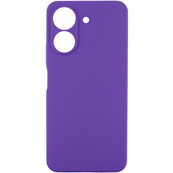 Накладка (з мікрофіброю) GETMAN Liquid Silk Full Camera для Xiaomi Redmi 13C 4G / Poco C65- ультра-фіолетовий