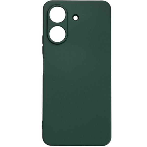 Накладка (з мікрофіброю) GETMAN Liquid Silk Full Camera для Xiaomi Redmi 13C 4G / Poco C65- темно-зелений