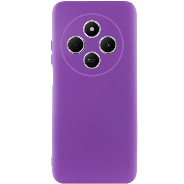 Накладка (з мікрофіброю) GETMAN Liquid Silk Full Camera для Xiaomi Redmi 14C / Redmi A4 / Poco C75- фіолетовий