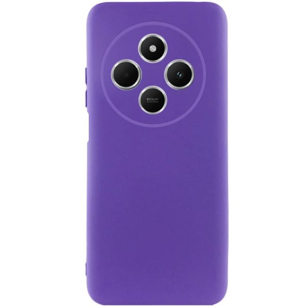 Накладка (з мікрофіброю) GETMAN Liquid Silk Full Camera для Xiaomi Redmi 14C / Redmi A4 / Poco C75- ультра-фіолетовий
