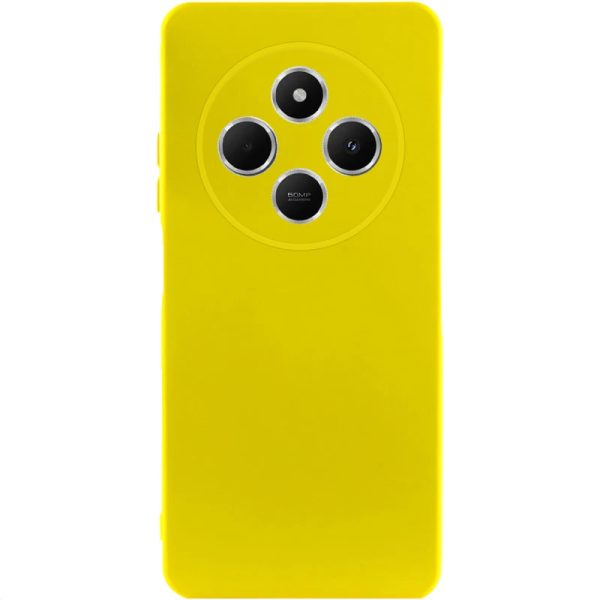 Накладка (з мікрофіброю) GETMAN Liquid Silk Full Camera для Xiaomi Redmi 14C / Redmi A4 / Poco C75- жовтий