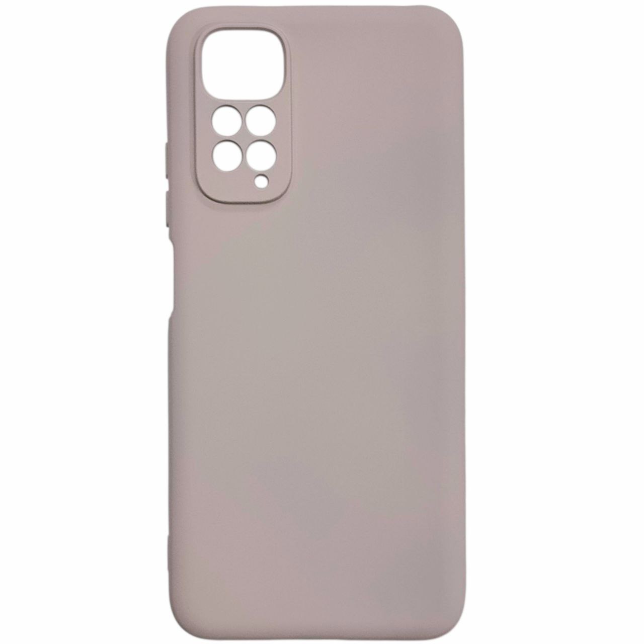 Накладка (з мікрофіброю) GETMAN Liquid Silk Full Camera для Xiaomi Redmi Note 11 4G / Note 11S- пастельно-рожевий