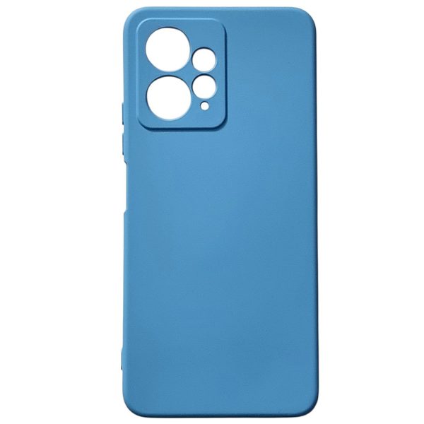 Накладка (з мікрофіброю) GETMAN Liquid Silk Full Camera для Xiaomi Redmi Note 12 4G- блакитний