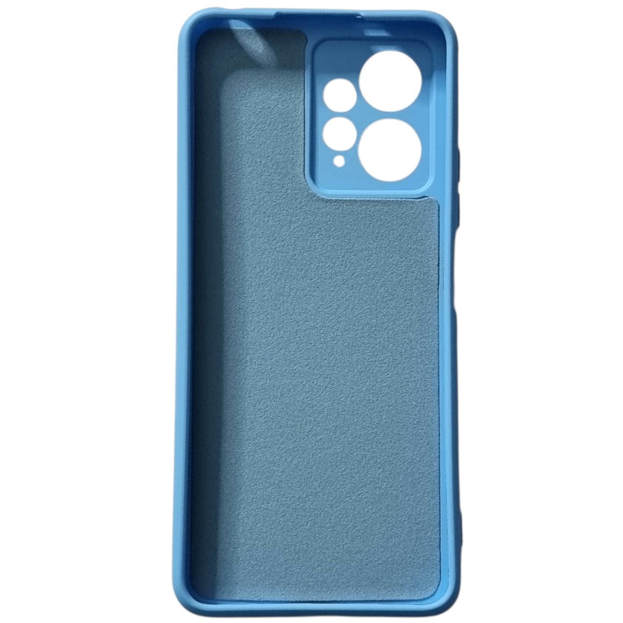 Накладка (з мікрофіброю) GETMAN Liquid Silk Full Camera для Xiaomi Redmi Note 12 4G- блакитний — изображение 2