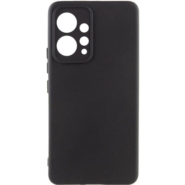 Накладка (з мікрофіброю) GETMAN Liquid Silk Full Camera для Xiaomi Redmi Note 12 4G- чорний