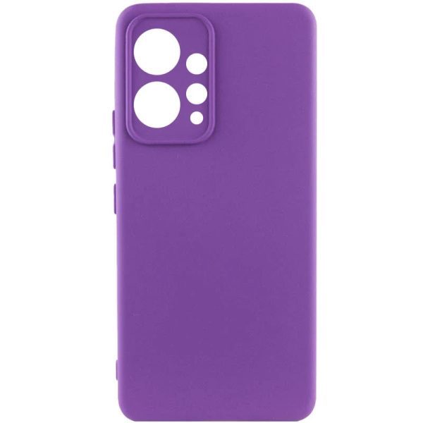 Накладка (з мікрофіброю) GETMAN Liquid Silk Full Camera для Xiaomi Redmi Note 12 4G- фіолетовий
