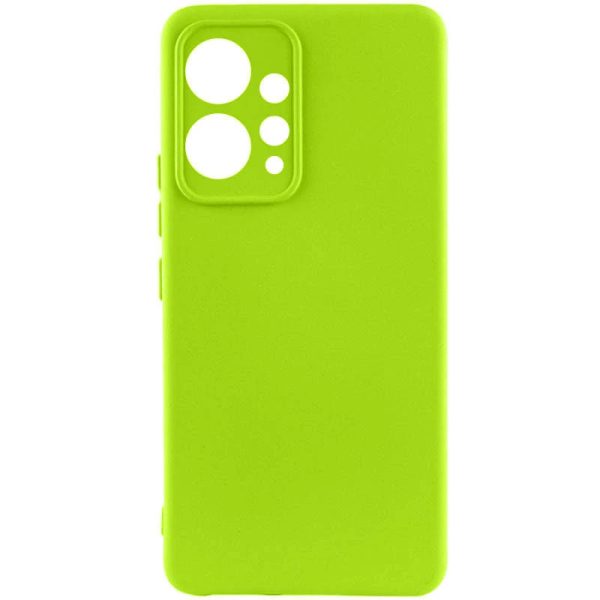 Накладка (з мікрофіброю) GETMAN Liquid Silk Full Camera для Xiaomi Redmi Note 12 4G- салатовий