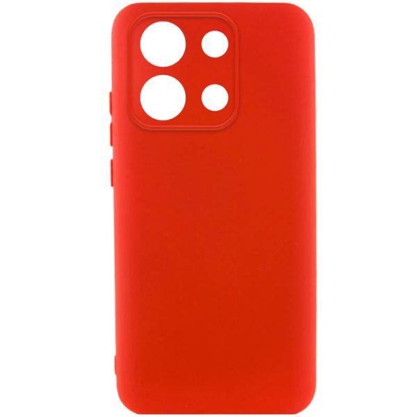 Накладка (з мікрофіброю) GETMAN Liquid Silk Full Camera для Xiaomi Redmi Note 13 4G- червоний