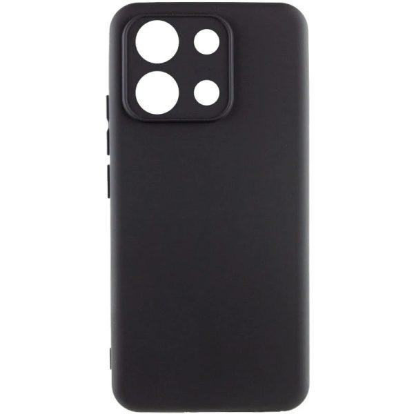 Накладка (з мікрофіброю) GETMAN Liquid Silk Full Camera для Xiaomi Redmi Note 13 4G- чорний