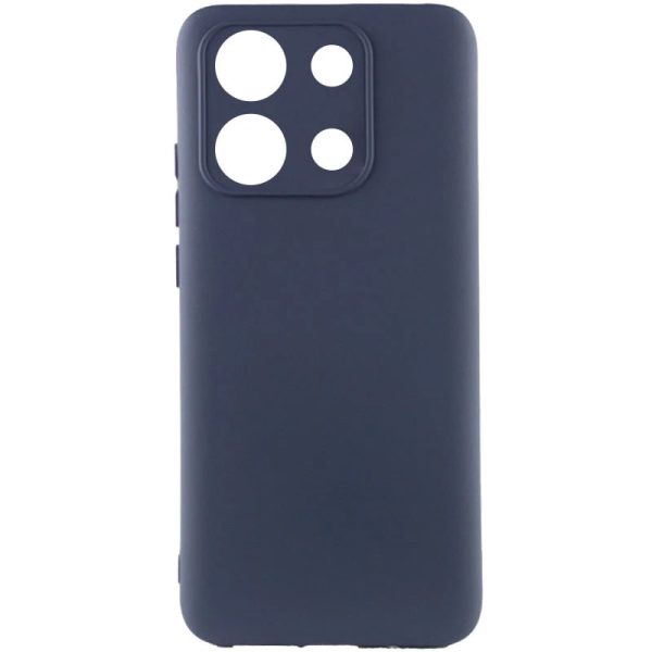 Накладка (з мікрофіброю) GETMAN Liquid Silk Full Camera для Xiaomi Redmi Note 13 4G- темно-синій