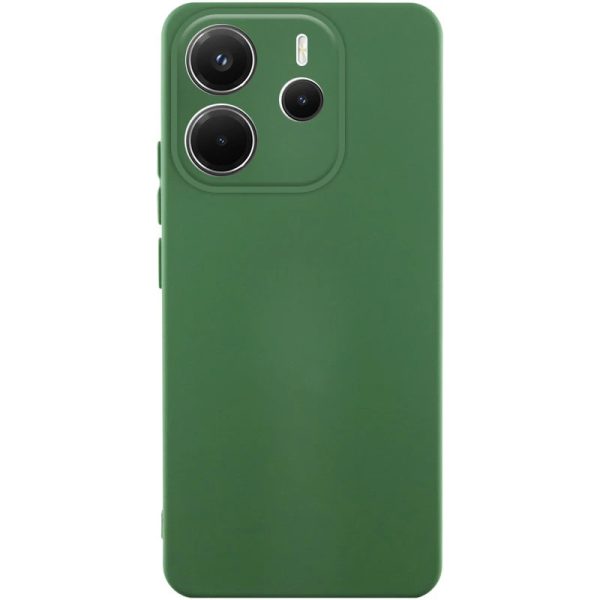 Накладка (з мікрофіброю) GETMAN Liquid Silk Full Camera для Xiaomi Redmi Note 14 4G (UA/Europe)- темно-зелений