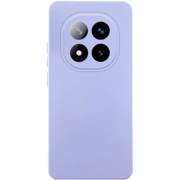 Накладка (з мікрофіброю) GETMAN Liquid Silk Full Camera для Xiaomi Redmi Note 14 Pro 4G- бузковий