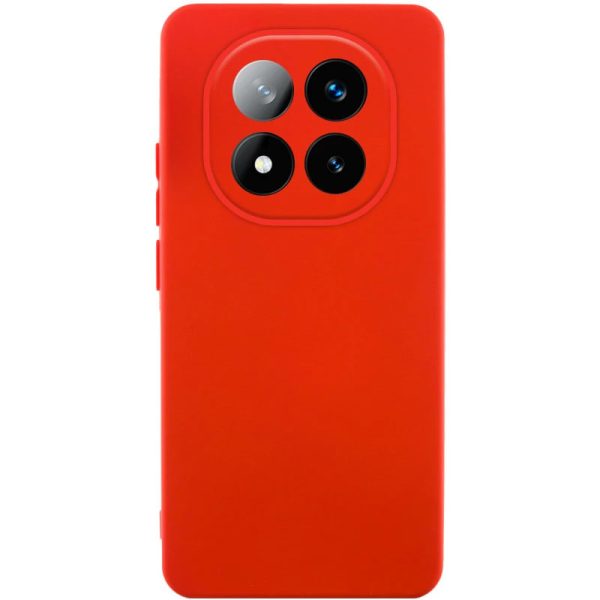 Накладка (з мікрофіброю) GETMAN Liquid Silk Full Camera для Xiaomi Redmi Note 14 Pro 4G- червоний