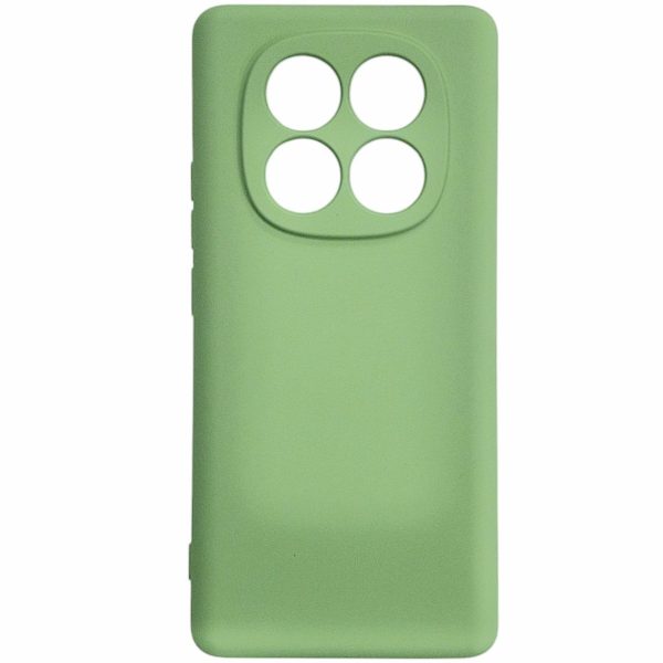Накладка (з мікрофіброю) GETMAN Liquid Silk Full Camera для Xiaomi Redmi Note 14 Pro 4G- фісташковий