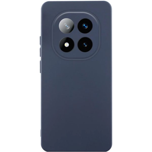 Накладка (з мікрофіброю) GETMAN Liquid Silk Full Camera для Xiaomi Redmi Note 14 Pro 4G- темно-синній