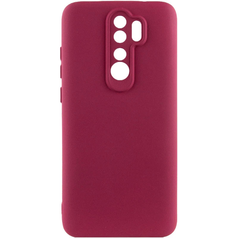 Накладка (з мікрофіброю) GETMAN Liquid Silk Full Camera для Xiaomi Redmi Note 8 Pro- марсала