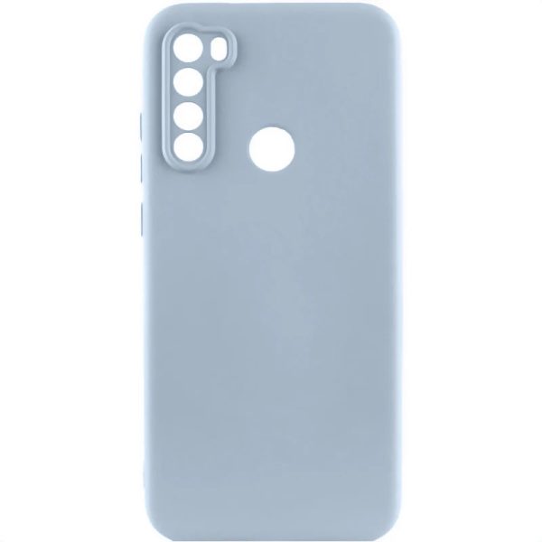 Накладка (з мікрофіброю) GETMAN Liquid Silk Full Camera для Xiaomi Redmi Note 8T- блакитний