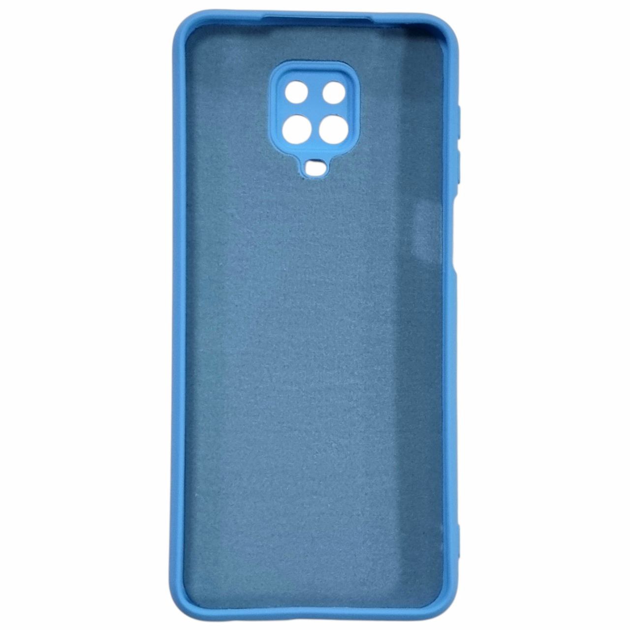 Накладка (з мікрофіброю) GETMAN Liquid Silk Full Camera для Xiaomi Redmi Note 9 Pro / Note 9s- блакитний — изображение 2