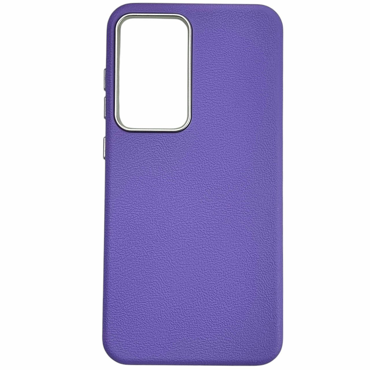 Накладка (з мікрофіброю) Leather Case Metal Buttons для Samsung A16 4G/5G- бузковий