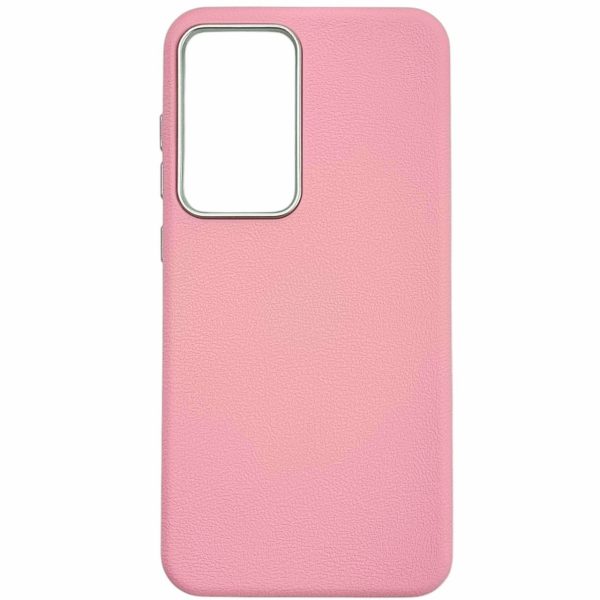 Накладка (з мікрофіброю) Leather Case Metal Buttons для Xiaomi Redmi 13C 4G/5G / Poco C65- світло-рожевий