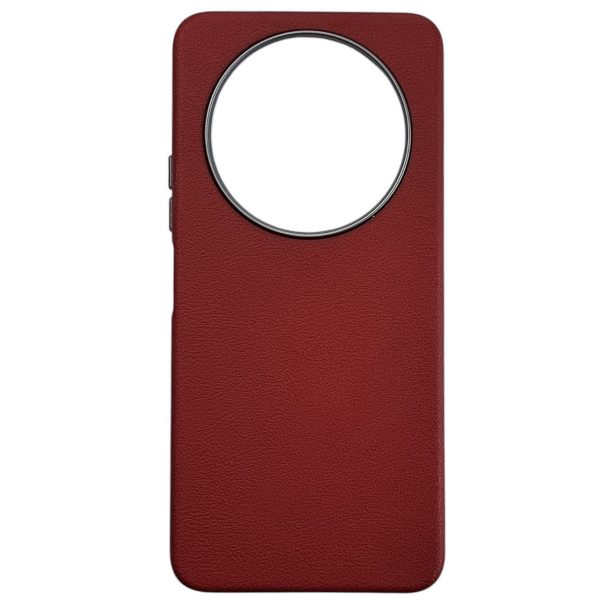 Накладка (з мікрофіброю) Leather Case Metal Buttons для Xiaomi Redmi 14C / Redmi A4 / Poco C75- марсала